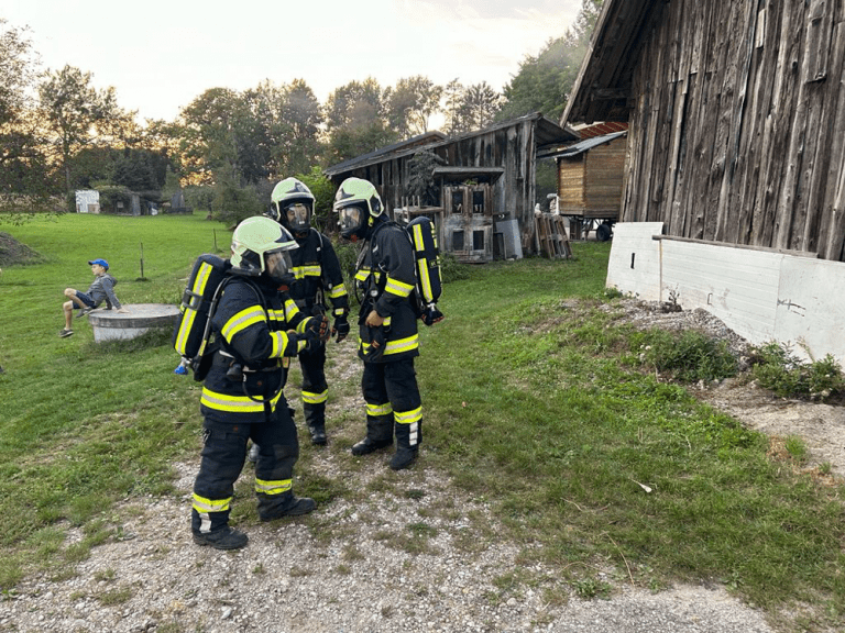 Übung – Brand einer Scheune